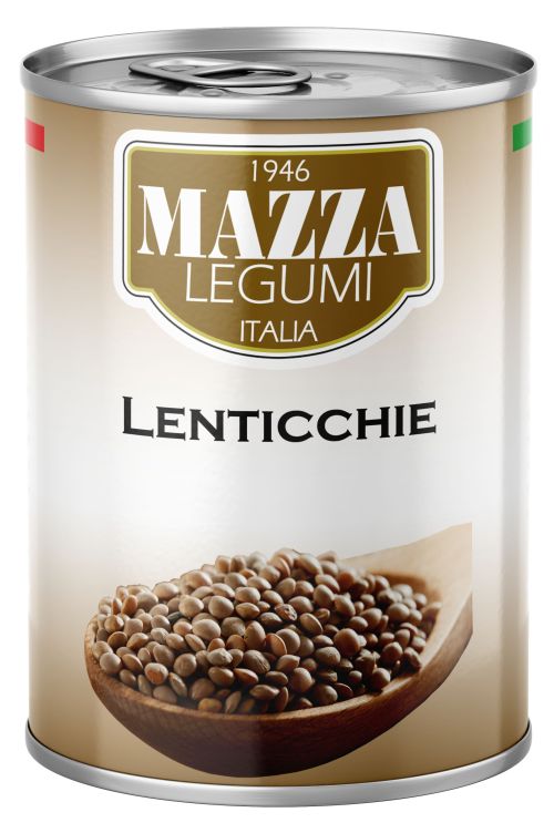 Šošovica zn.Mazza v mierne slanom náleve 400g, easy open otváranie, v plechu