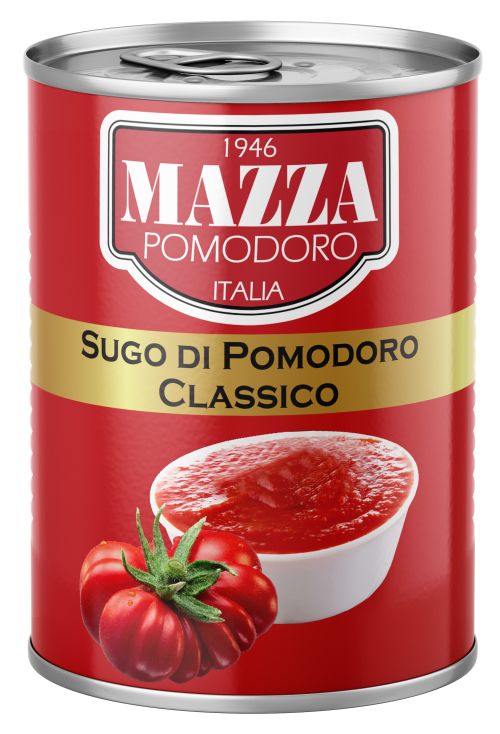 Paradajky drvene/paradajkové pyre ,passata di pomodoro,Classico v plechu easy open 400g zn.Mazza