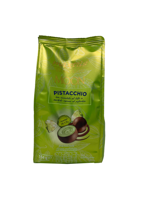 MOON Maxtris, lahodné pistaciové, talianske čokoladové pralinky-guličky,plnené pistáciovým krémom