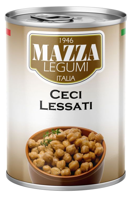 Cícer,zn.Mazza v mierne slanom náleve 400g, easy open otváranie, v plechu