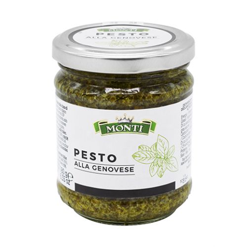Delikatesná originálna bazalková nátierka PESTO alla Genovese  180g  zn. MONTI s píniovými orieškami
