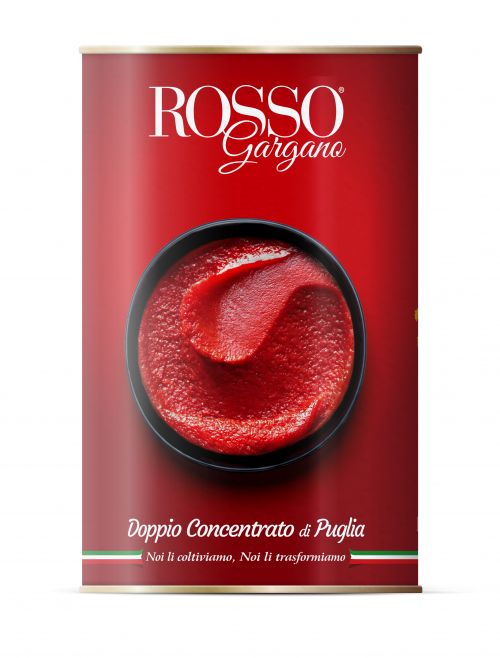 Taliansky paradajk.koncentrát -2x koncentr. 800g ,zn. Rosso Gargano,28/30 brix, tradična receptura,spracovanie do 6 hod. od zberu, vlastne plantaže