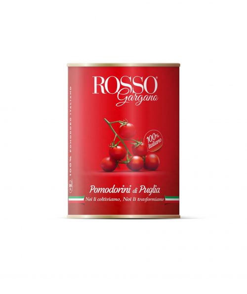 NOVINKA_IKONICKZ BRAND -Talianske cherry paradajky, v parad.šťave 400g ,zn. Rosso Gargano,easy open, tradična receptura,spracovanie do 6 hod. od zberu, vlastne plantaže