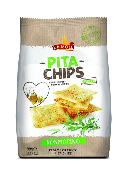 PITTA CHIPS rosmarino, cracker  pečený v peci s rozmarínom , 90g,z oblast Piemonte .NON FRITTATO-nefritované