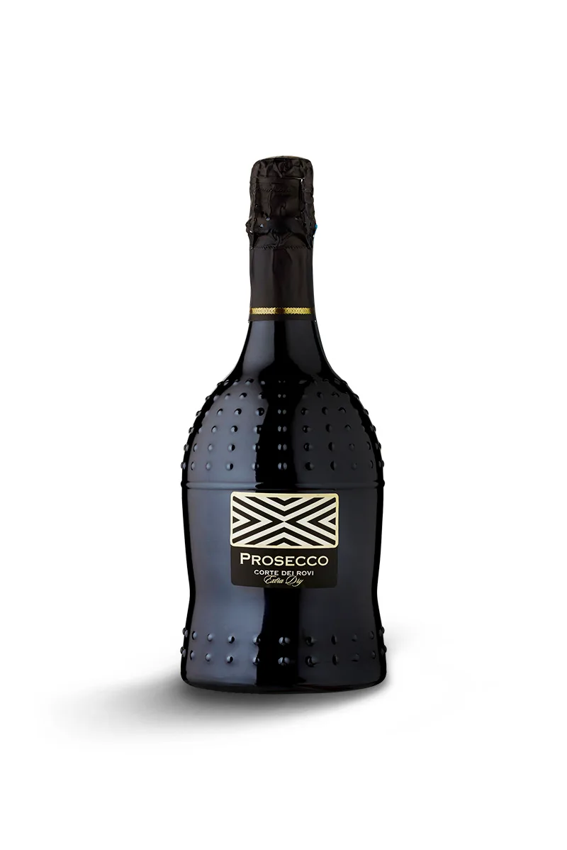 Extra Suche, extra dry šumive biele víno – PROSECCO D.O.C. CORTE DEI ROVI Druh viniča: Glera 100%.