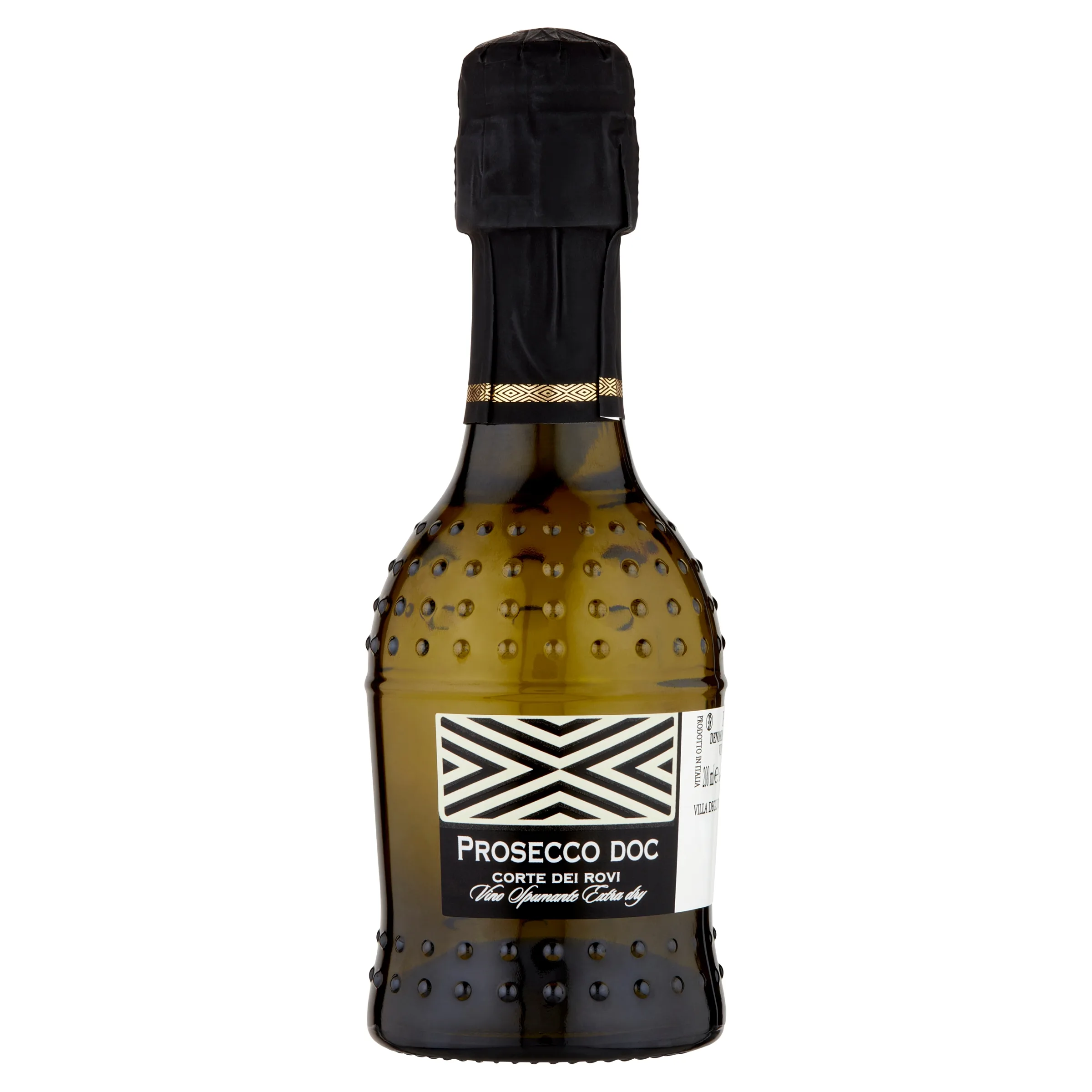 Extra Suche, extra dry šumive biele víno – PROSECCO D.O.C. CORTE DEI ROVI 200ml .Druh viniča: Glera 100%